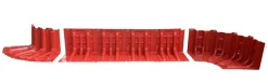 Vandsikring|ABS flodbarriere H: 52 cm indvendig kurve Rød