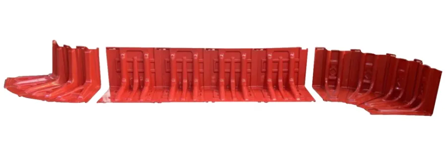 Vandsikring|ABS flodbarriere H: 52 cm lige Rød