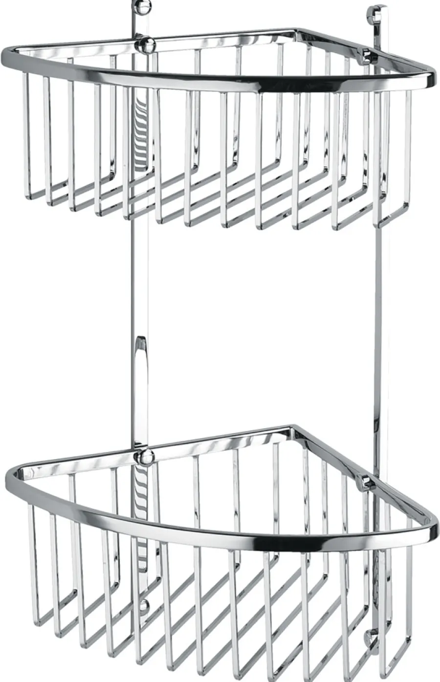 ADORA® Brusehylder|hjørnehylde dobbelt trådkurv