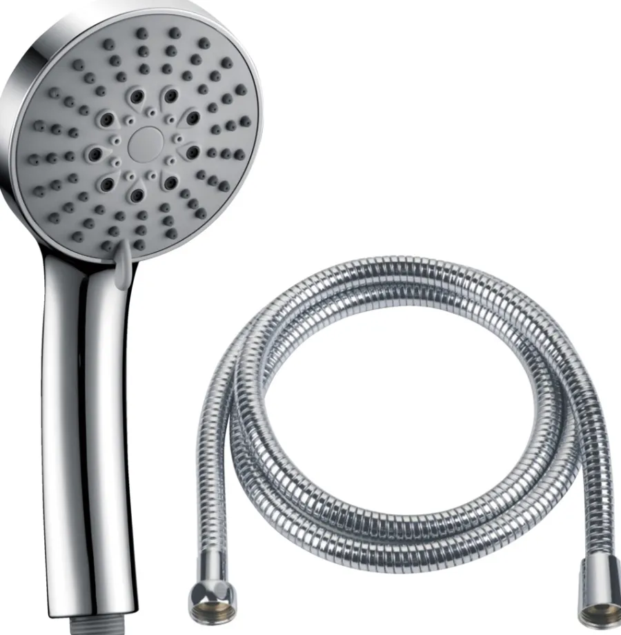 ADORA® Brusehoveder & -Slanger|håndbruser 6-spray Ø100 mm inkl. slange Krom