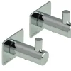ADORA® Knager & Knagerækker|håndklædekrog m/tap og plade krom 2 stk.