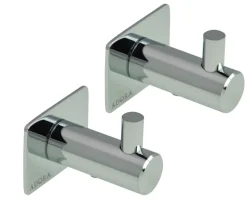 ADORA® Knager & Knagerækker|håndklædekrog m/tap og plade krom 2 stk.