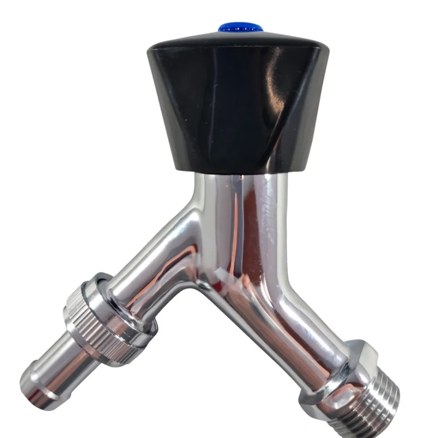 Haner & Ventiler|Aftapventil 1/2" med plastgreb krom