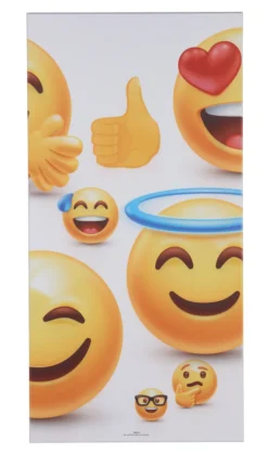 FibroTech Akustikpaneler & Tilbehør|Akustikbillede Art-Acoustic emoji I 60 x 120 cm - hvid
