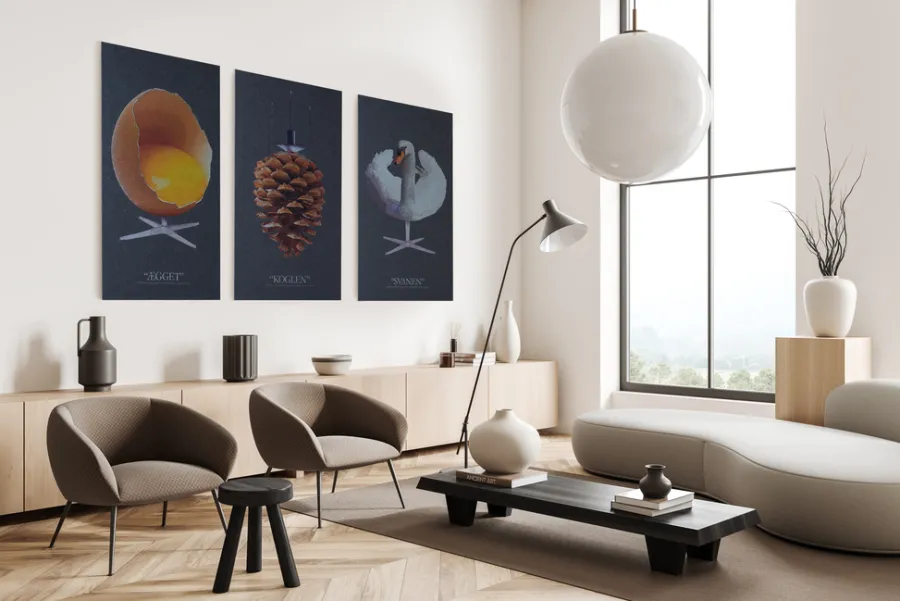 FibroTech Akustikpaneler & Tilbehør|Akustikbillede Art-Acoustic ægget 60 x 120 cm - mørk grå