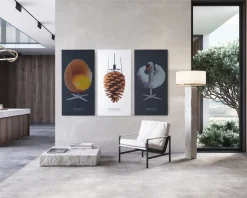 FibroTech Akustikpaneler & Tilbehør|Akustikbillede Art-Acoustic ægget 60 x 120 cm - mørk grå