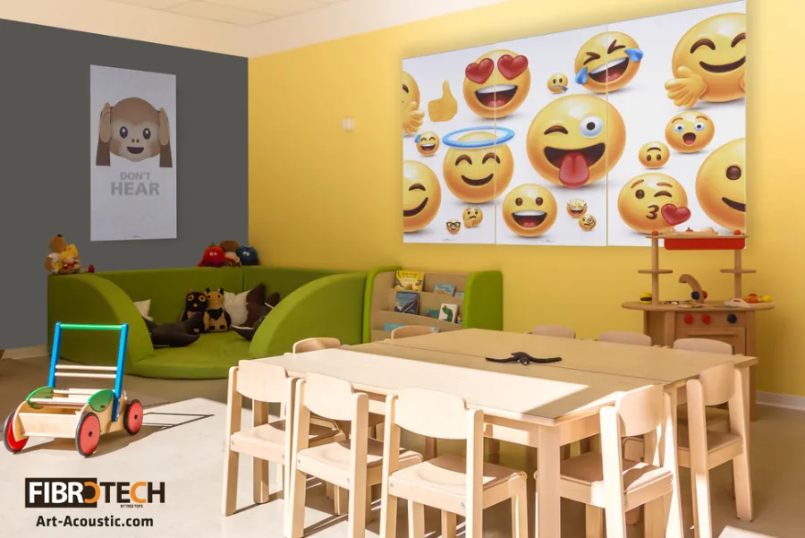 FibroTech Akustikpaneler & Tilbehør|Akustikbillede Art-Acoustic emoji II 60 x 120 cm