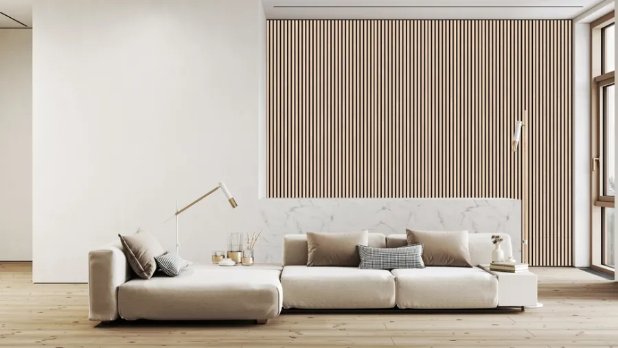 FibroTech Akustikpaneler & Tilbehør|Loftbeklædning|Akustikpanel Proff 22 x 605 x 3000 mm Light oak
