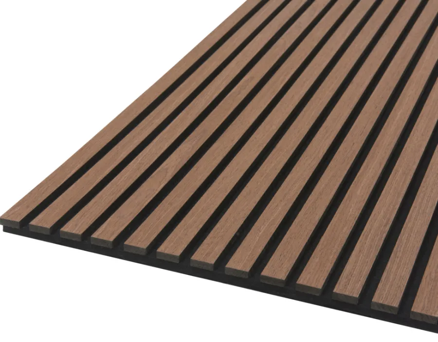 FibroTech Akustikpaneler & Tilbehør|Loftbeklædning|Akustikpanel Quanti 18 x 520 x 2440 mm Walnut