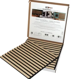 FibroTech Akustikpaneler & Tilbehør|Akustikpanel Square 22 × 520 × 520 mm 2-pk. Ash