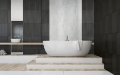 FibroTech Akustikpaneler & Tilbehør|Loftbeklædning|Akustikpanel Stone 520 x 2440 x 18 mm Marble white