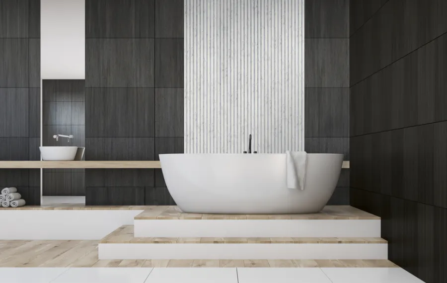 FibroTech Akustikpaneler & Tilbehør|Loftbeklædning|Akustikpanel Stone 520 x 2440 x 18 mm Marble white