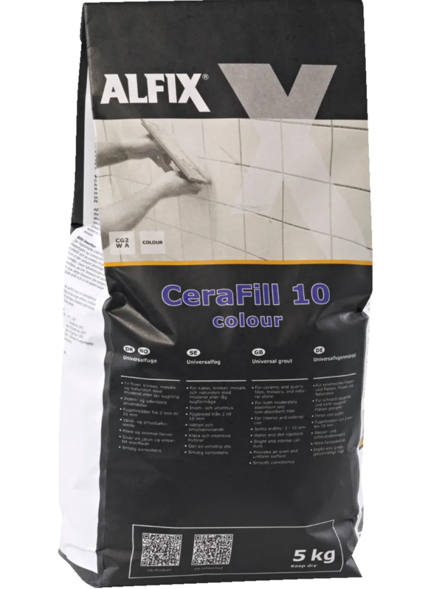 Alfix Fugeprodukter|CeraFill 10 universalfuge - lysegrå