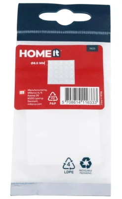 HOME it Filtpuder|Anslagsdæmpere Ø8 mm transparent 25 stk.