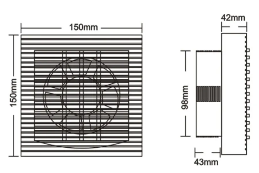 GRAD Ventilation|Badrumsventilator u/styring - Hvid