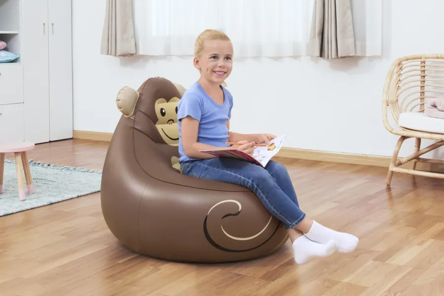Bestway Sæsonafslutning|Telte & Campingmøbler|Cozy Critters oppustelig stol abe
