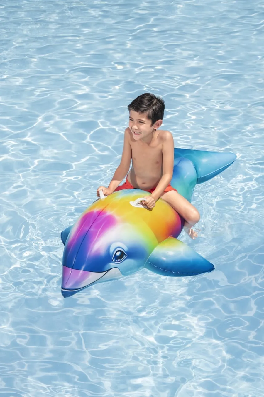 Bestway Strand- & Badelegetøj|Badedyr & Vandleg|Dolphin Daydream badedyr 168 x 66 cm Multifarvet