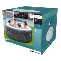 Bestway Udendørs Spabade|Lay-Z-Spa Boracay 4 spabad Ø180 cm Blue Marble