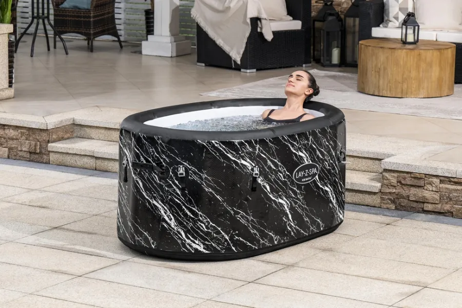 Bestway Badekar|Udendørs Spabade|Lay-Z-Spa Glacial Dip isbad 420 liter Sort marmor