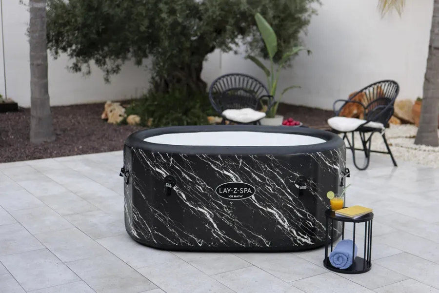 Bestway Badekar|Udendørs Spabade|Lay-Z-Spa Glacial Dip isbad 420 liter Sort marmor