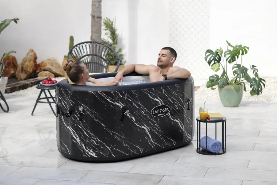 Bestway Badekar|Udendørs Spabade|Lay-Z-Spa Glacial Dip isbad 420 liter Sort marmor