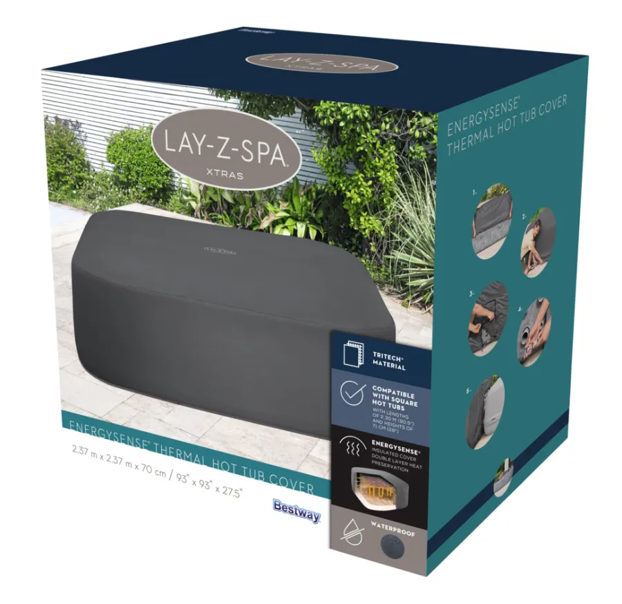 Bestway Poolcovers, Liners & Underlag|termocover til spabad 237 x 237 cm