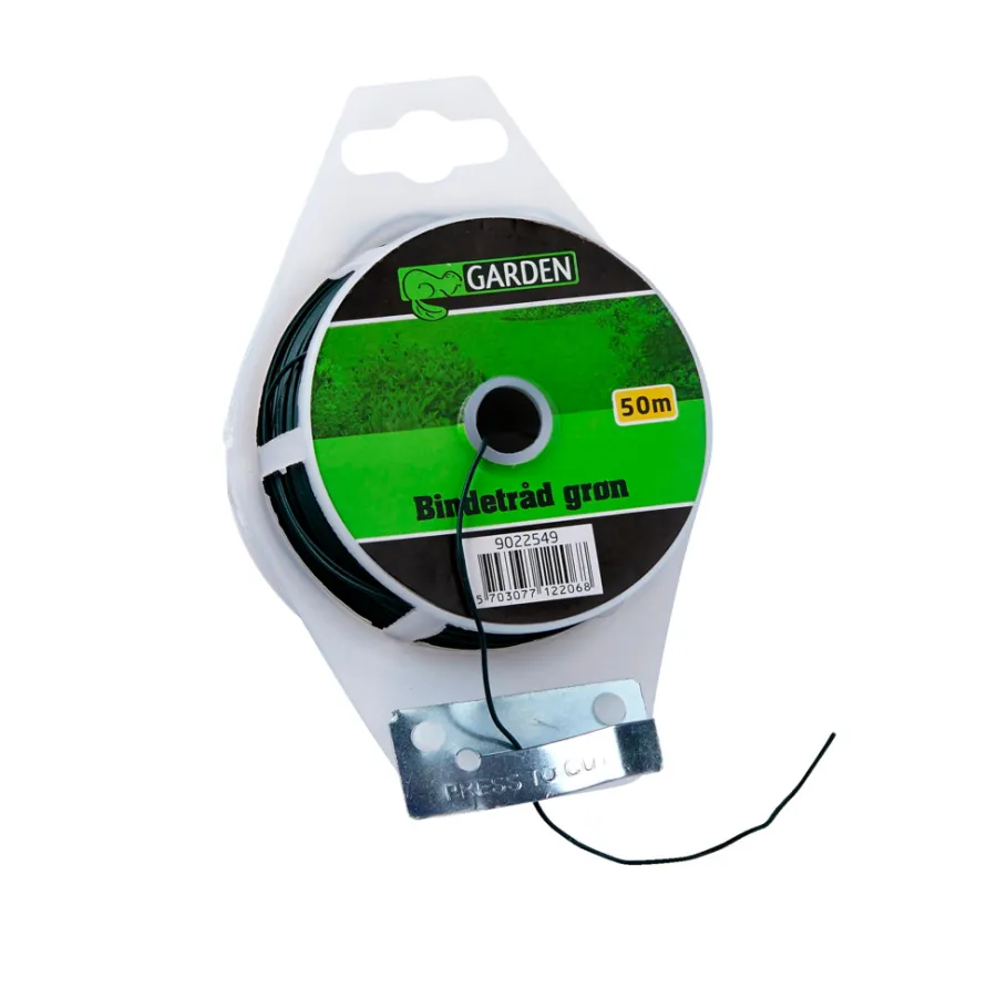 Garden® Bindetråd & Blomsterpinde|Bindetråd grøn Ø0,92 mm x 50 meter -