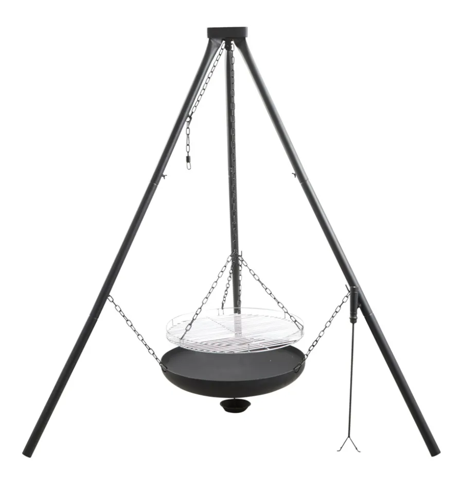 Grillexpert® Bålfad & Tilbehør|Bålsted tripod med bålfad og rist Ø55 cm -