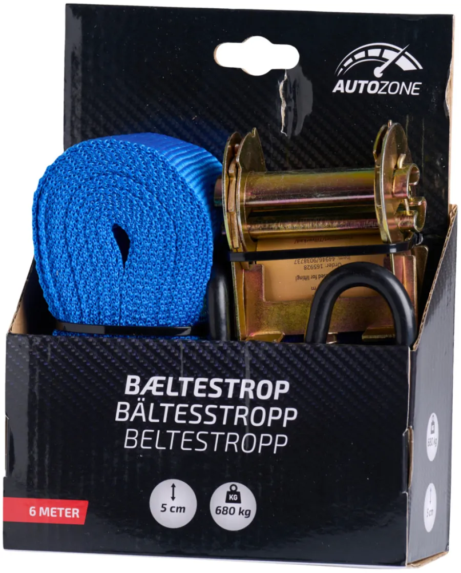 AutoZone® Trailertilbehør|Bæltestrop 50 mm x 6 meter -