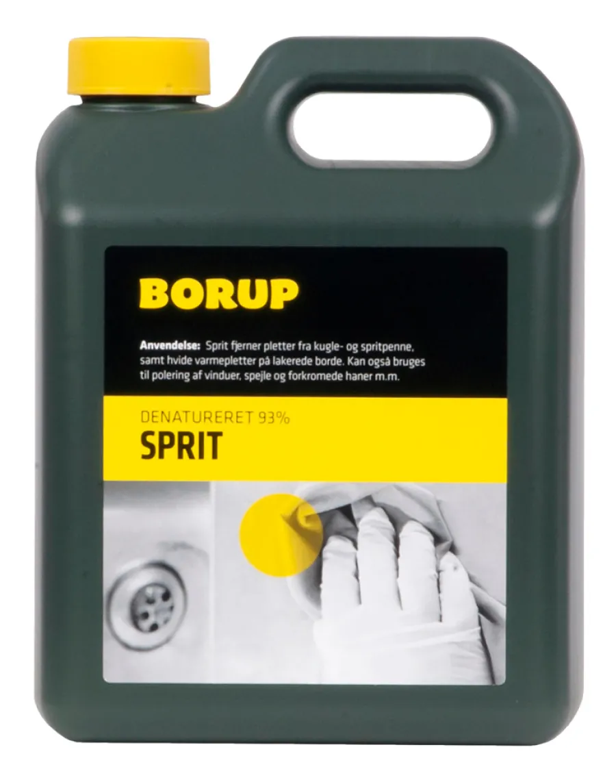 Borup Øvrige Kemikalier|sprit denatureret 93 % 2,5 liter