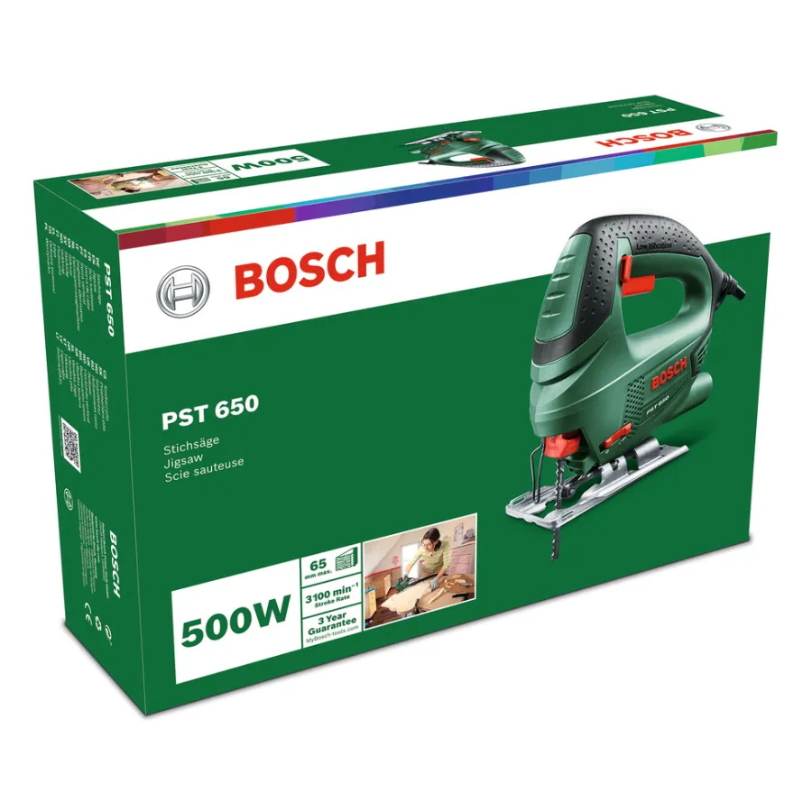 Bosch Savemaskiner|PST 670 stiksav m/klinger og splintskærme 500 W
