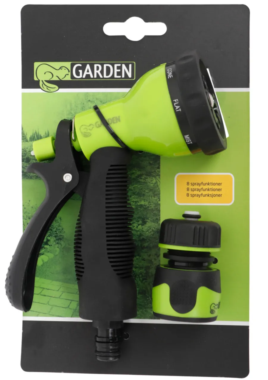 Garden® Koblinger & Sprøjtepistoler|Brusepistol med 8 sprayfunktioner 1/2" -