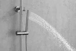 Rainshower Blandingsbatterier Til Bad Og Brus|Brusesæt m/termostat Ø250 mm børstet stål