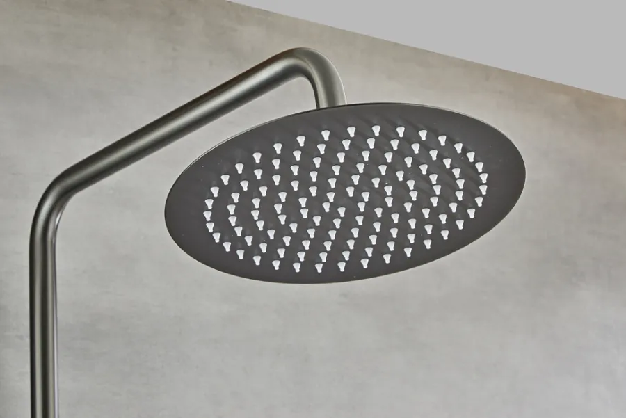 Blandingsbatterier Til Bad Og Brus|Brusesæt m/termostat Ø250 mm gunmetal