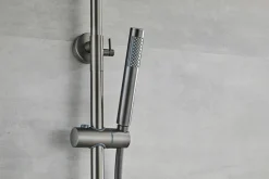Blandingsbatterier Til Bad Og Brus|Brusesæt m/termostat Ø250 mm gunmetal