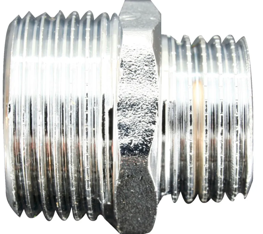 Forkromede|Brystnippel forkromet 3/4" x 1/2"