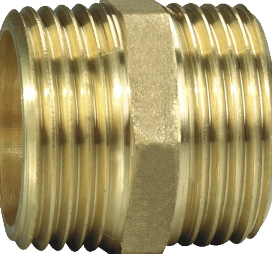 Messing|Brystnippel 1/2" x 1/2" Messing