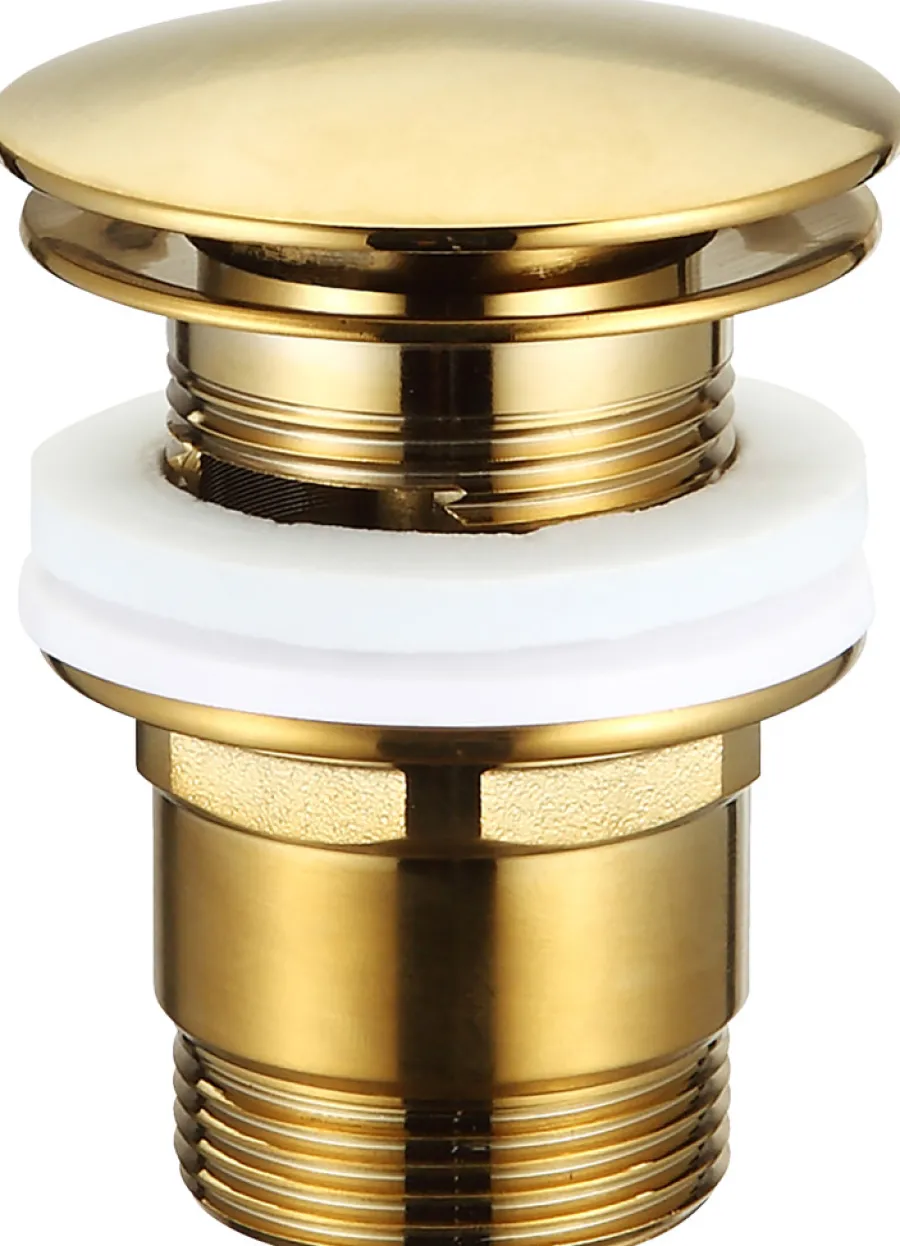 Reservedele Til Håndvaske|Bundventil pop-up 1 1/4" Ø66 mm børstet guld