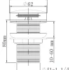 Reservedele Til Håndvaske|Bundventil pop-up Ø66 × 80 mm kobberfinish