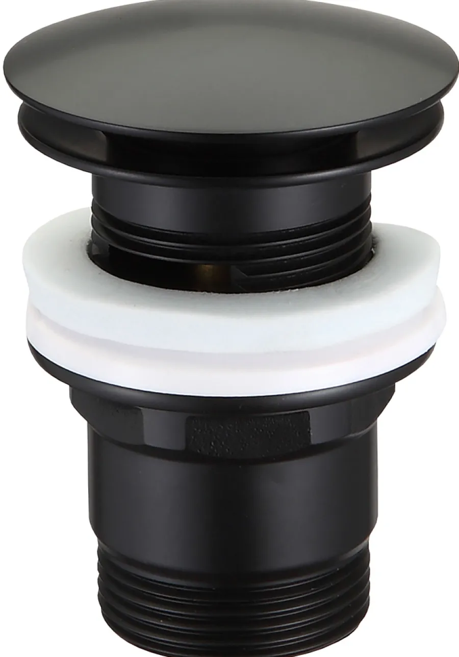 Reservedele Til Håndvaske|Bundventil pop-up 1 1/4" Ø66 mm sort