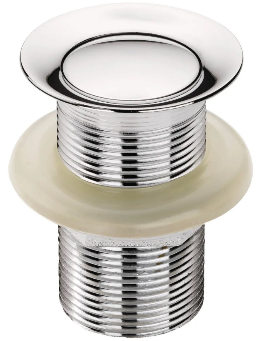 Reservedele Til Håndvaske|Bundventil uden overløb Push pop-up 1 1/4" krom