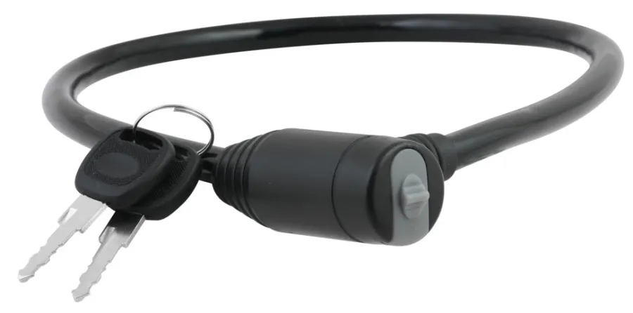 BikeZone® Kæde- Og Cykellåse|Cykellås wire Ø8 mm x 650 mm -