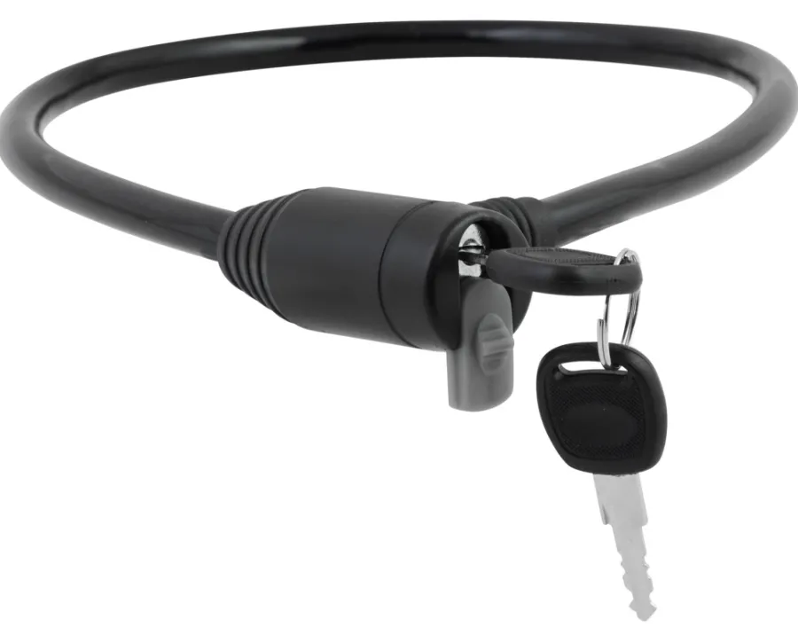 BikeZone® Kæde- Og Cykellåse|Cykellås wire Ø8 mm x 650 mm -