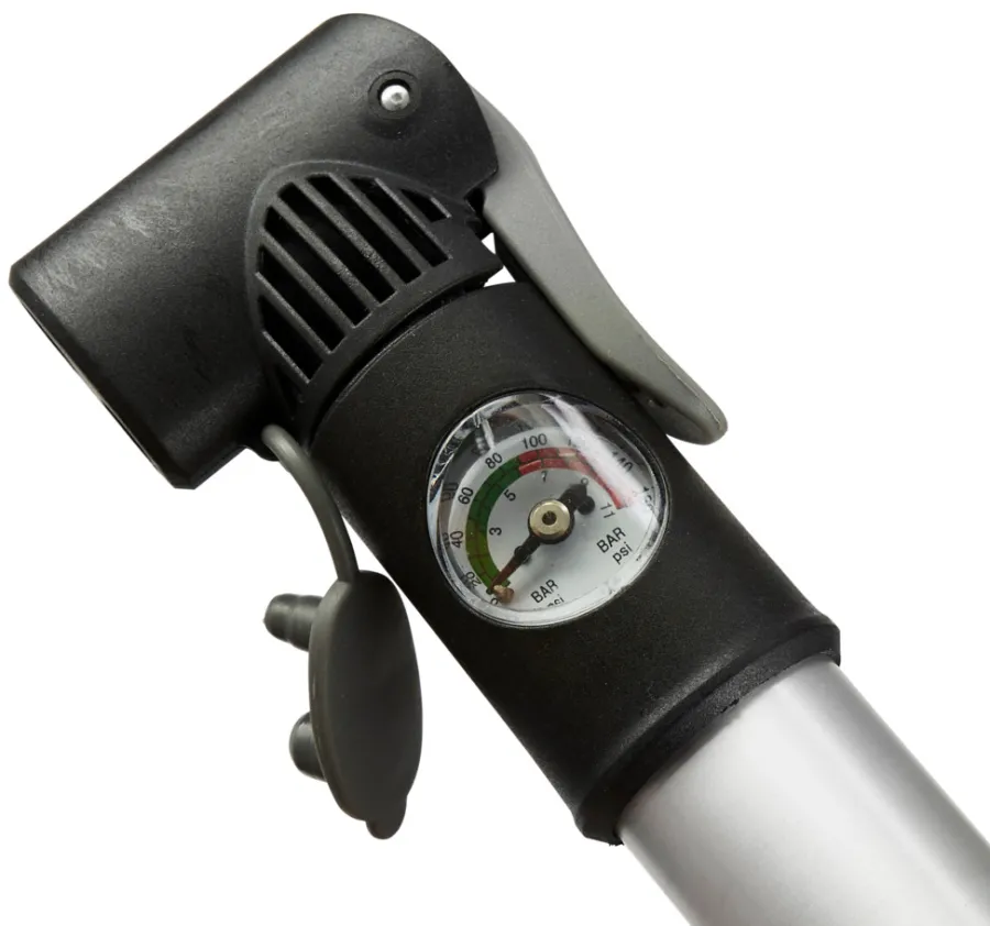 BikeZone® Cykelreparation & Lappegrej|Cykelpumpe mini m/manometer -