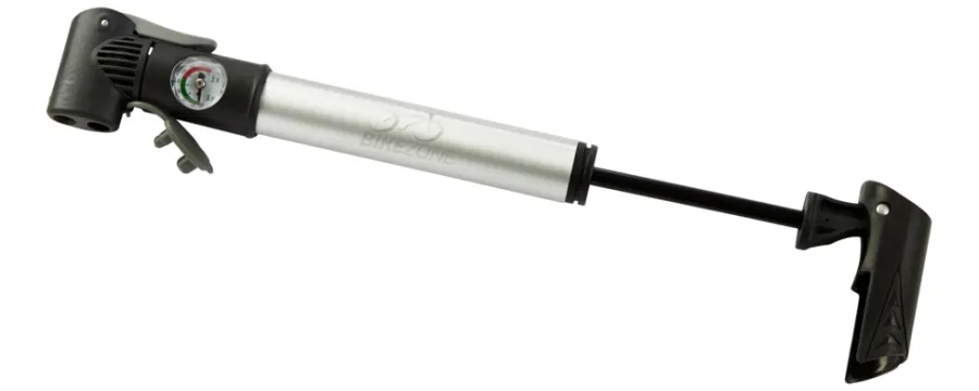 BikeZone® Cykelreparation & Lappegrej|Cykelpumpe mini m/manometer -