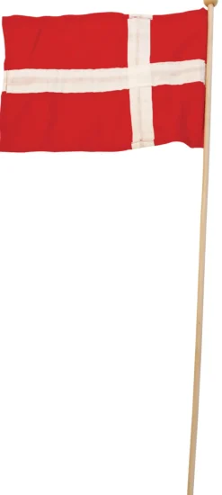 Pynt & Festudstyr|Flag & Flagstænger|Dannebrog på bambuspind 1 stk.