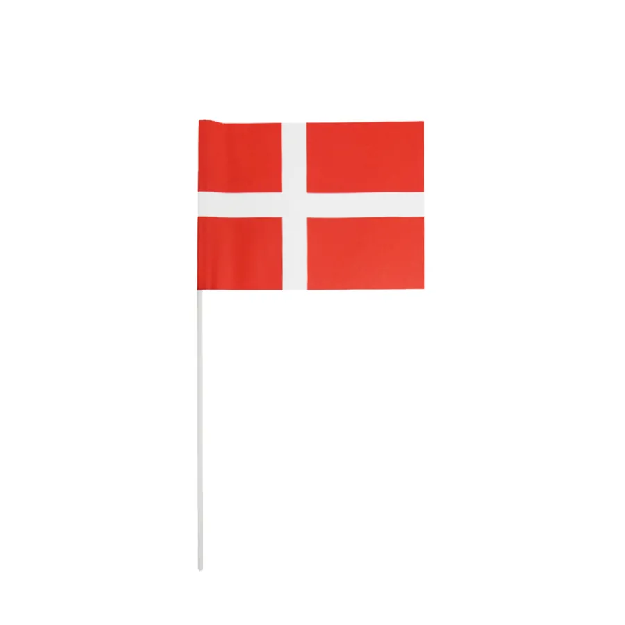 Pynt & Festudstyr|Flag & Flagstænger|Dannebrog på plastpind 10 stk. H40 cm