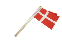 Pynt & Festudstyr|Flag & Flagstænger|Dannebrog på træpind 3 stk.