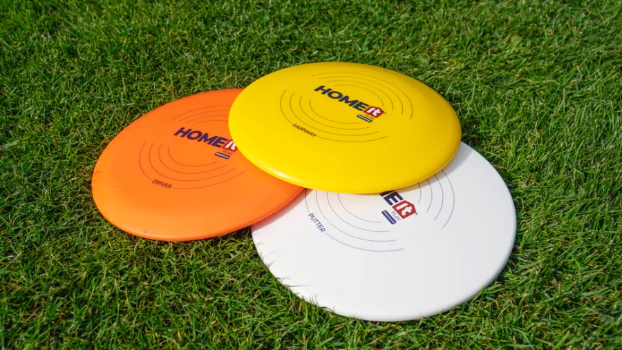 HOME it PLAY PREMIUM Spil & Underholdning|Sport & Motion|Discs t/discgolf premium 3 stk. Orange/gul/hvid
