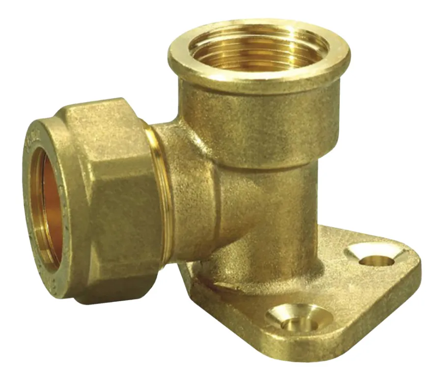 Fittings Til Rør|Dækvinkel klemring til kobberrør 1/2" x 12 mm Messing